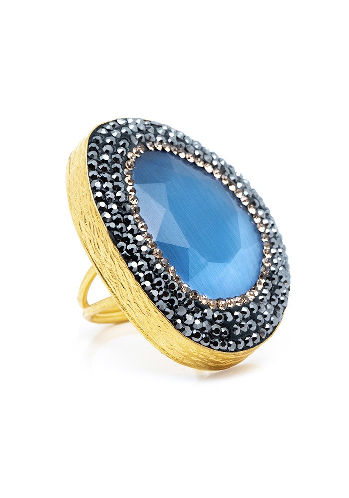 Bague Tiffany  Couleurs Bleu Tailles Adaptable