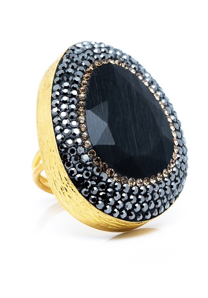 Tiffany ring Colours Black Sizes Adaptable