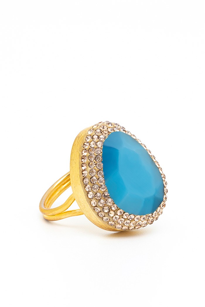 Bague Jolie  Couleurs Bleu Tailles Adaptable