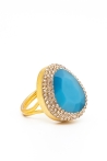 Bague Jolie  Couleurs Bleu Tailles Adaptable