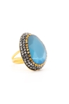 Anillo Monet Tallas Adaptable Colores Aguamarina