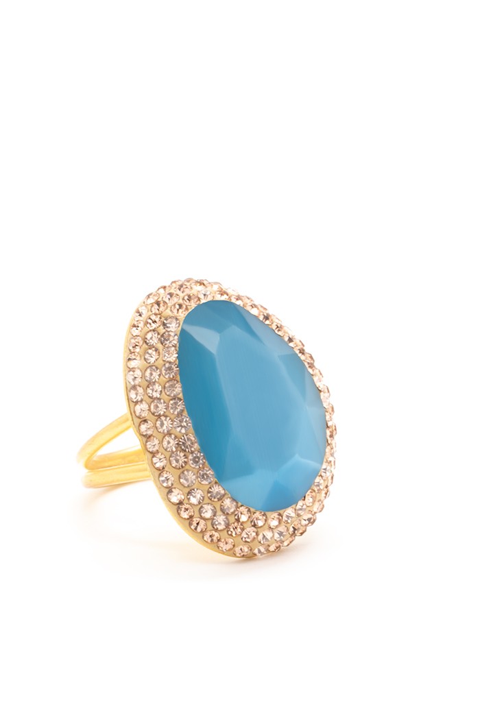 Bague Payton  Couleurs Bleu Tailles Adaptable