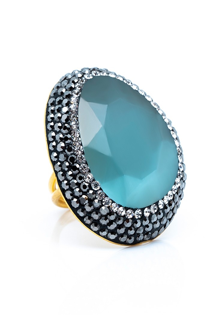 Adele ring Sizes Adaptable Colours Aquamarine