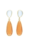 Florence earring Sizes One size Colours Aquamarine and Dusty Pink