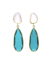 Florence earring Sizes One size Colours Aquamarine and Dusty Pink