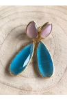 Florence earring Sizes One size Colours Aquamarine and Dusty Pink