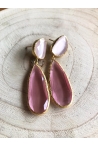 Florence earring Sizes One size Colours Aquamarine and Dusty Pink