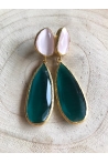 Florence earring Sizes One size Colours Aquamarine and Dusty Pink