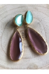 Florence earring Sizes One size Colours Aquamarine and Dusty Pink