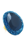 Bague Tatiana  Couleurs Bleu Tailles Adaptable