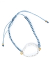 Bracelet Aggie Tailles Adaptable  Couleurs Aigue-marine et Bleu