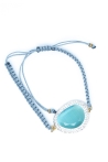 Bracelet Aggie Tailles Adaptable  Couleurs Aigue-marine et Bleu