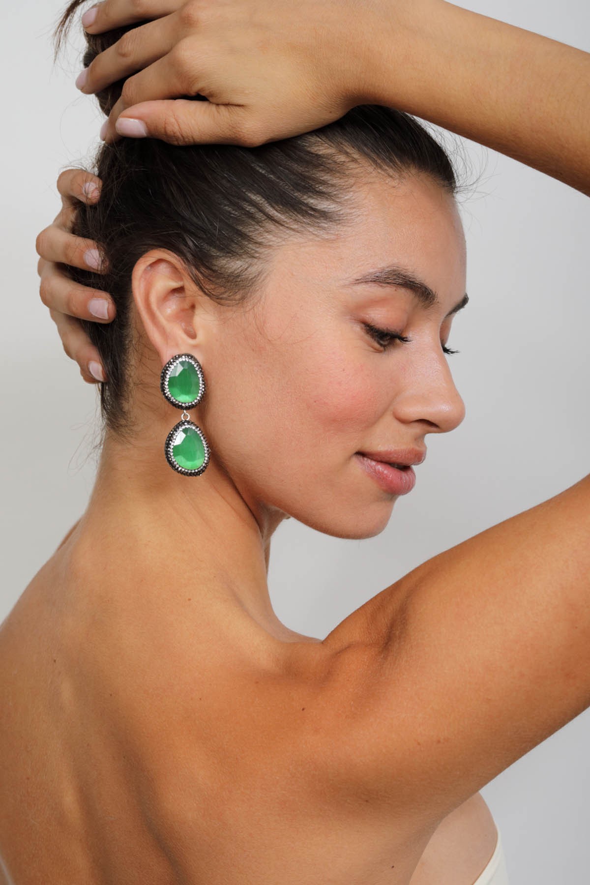 Boucle d'oreille Idina  Couleurs Vert Tailles Une taille