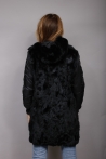 Reversible rabbit fur jacket convertible to vest Thila Sizes S Colours Black