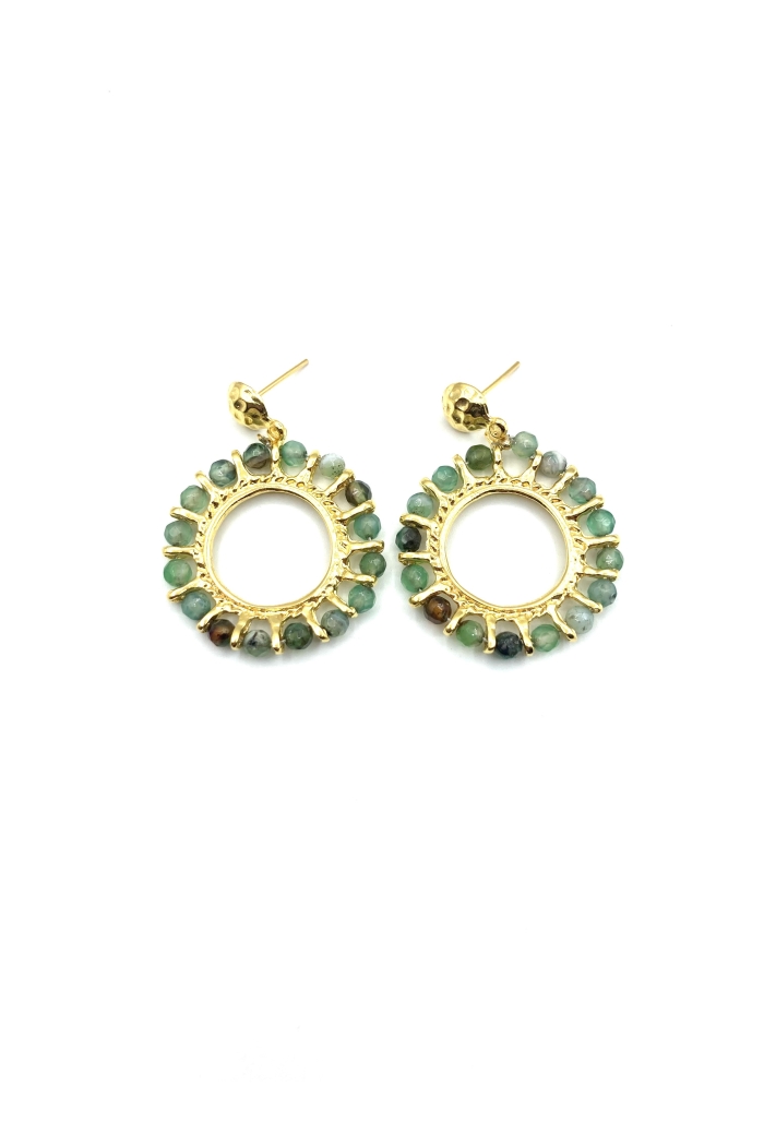 Boucle d'oreille Gala  Couleurs Vert Tailles Une taille