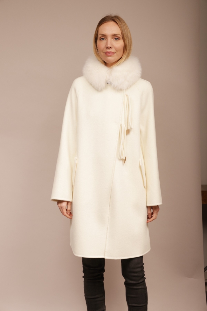 Manteau  Amaya Tailles S  Couleurs Blanc cassé