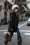 Coat Brenda - S, Dark brown