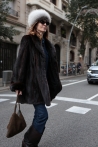 Coat Brenda - S, Dark brown